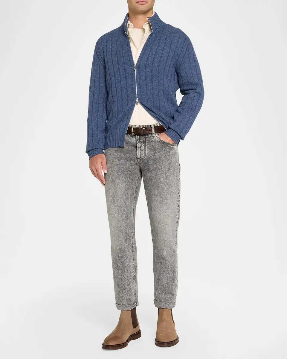 Brunello Cucinelli Men's Corduroy Button-Front Shirt | Thumbnail 2 Brunello Cucinelli Men's Corduroy Button-Front Shirt | Thumbnail 2
