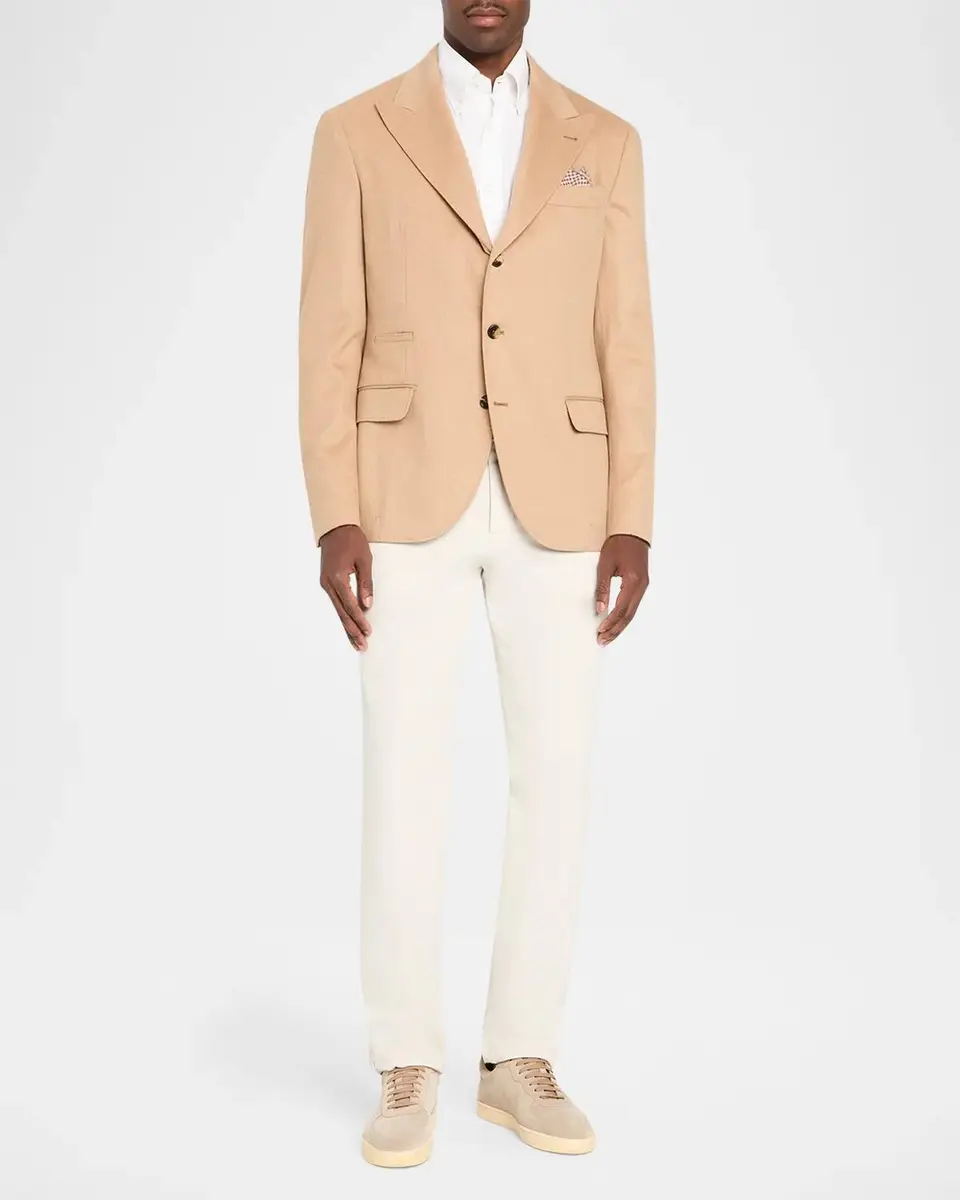Brunello Cucinelli Men's Single-Breasted Peak Lapel Suit Jacket | Thumbnail 2 Brunello Cucinelli Men's Single-Breasted Peak Lapel Suit Jacket | Thumbnail 2