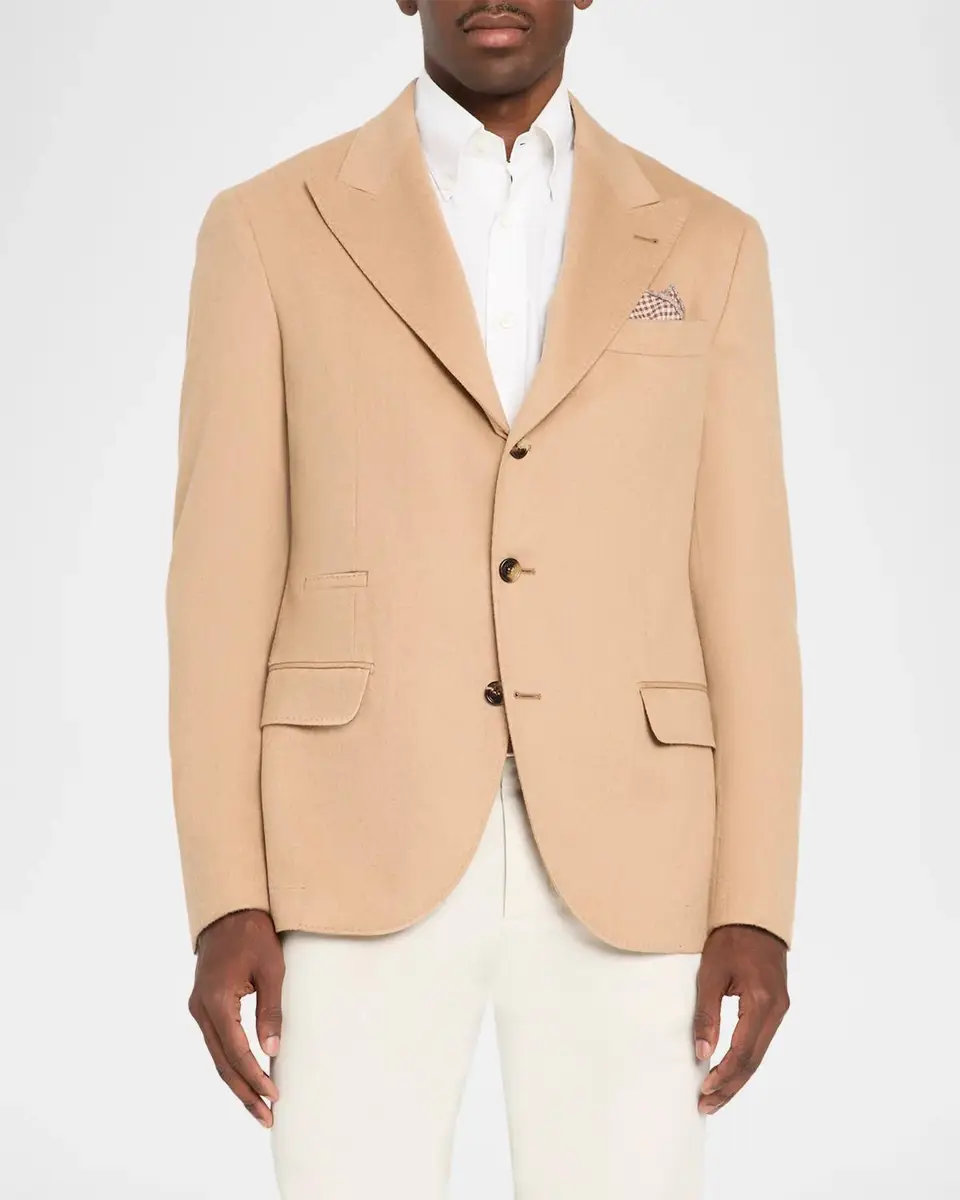 Brunello Cucinelli Men's Single-Breasted Peak Lapel Suit Jacket | Thumbnail 4 Brunello Cucinelli Men's Single-Breasted Peak Lapel Suit Jacket | Thumbnail 4
