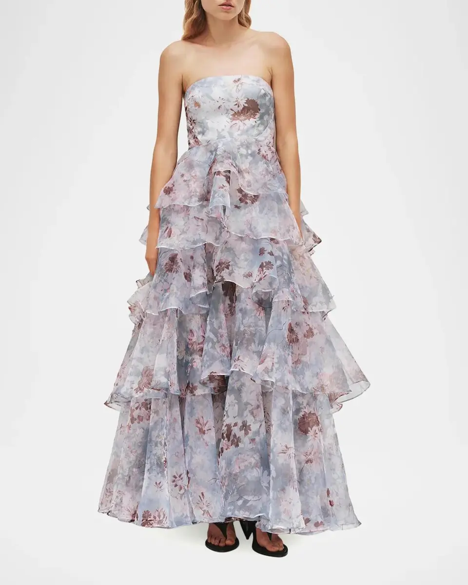 Aje Gabriella Strapless Tiered Ruffle Gown | Thumbnail 2