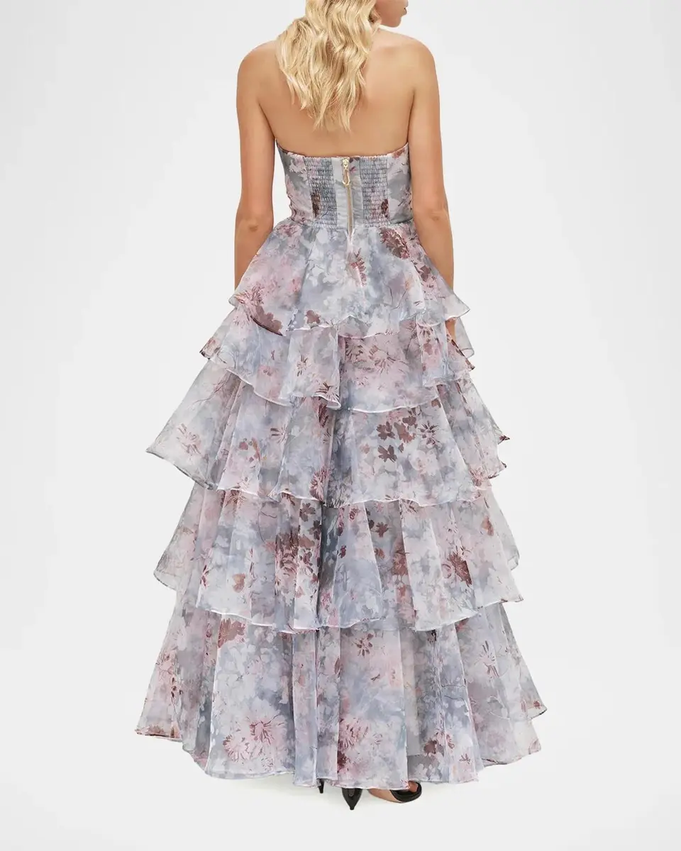 Aje Gabriella Strapless Tiered Ruffle Gown | Thumbnail 3
