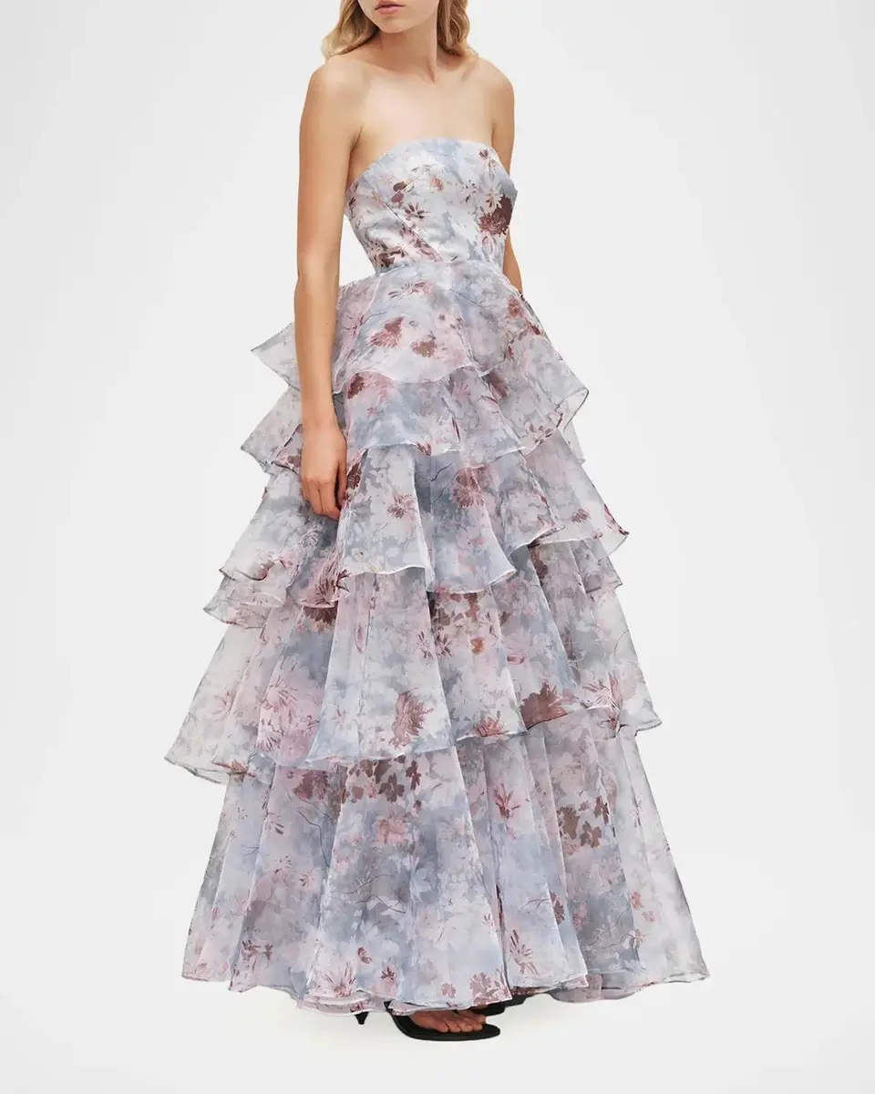 Aje Gabriella Strapless Tiered Ruffle Gown | Thumbnail 4