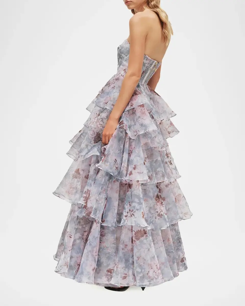 Aje Gabriella Strapless Tiered Ruffle Gown | Thumbnail 6