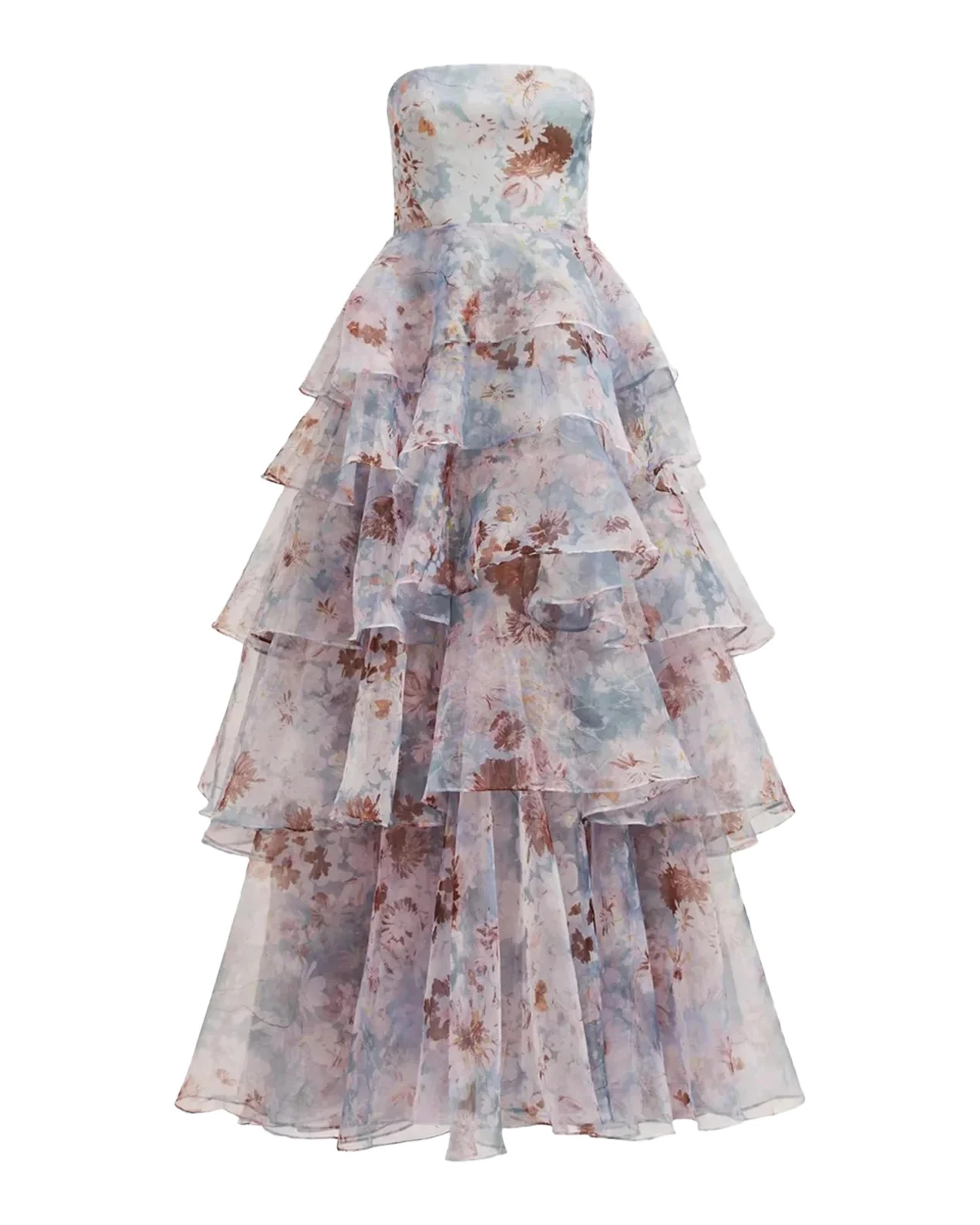 Gabriella Strapless Tiered Ruffle Gown Gabriella Strapless Tiered Ruffle Gown