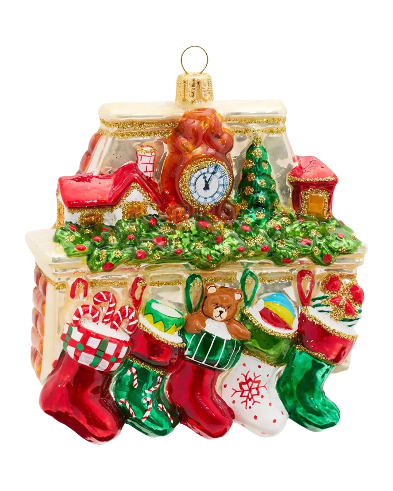Impuls Festive Fireplace Glass Ornament