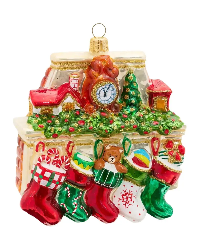 Impuls Festive Fireplace Glass Ornament