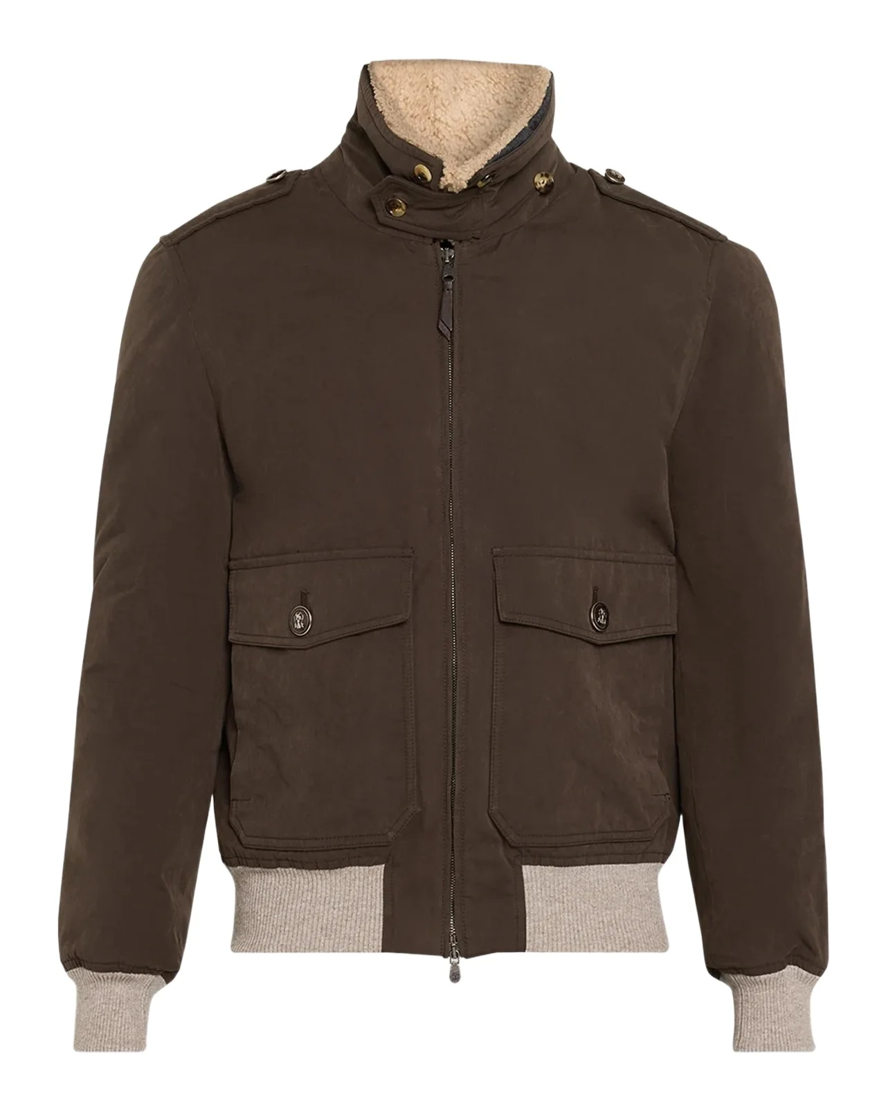 Men's Water-Resistant Shearling-Lined Bomber Jacket Men's Water-Resistant Shearling-Lined Bomber Jacket