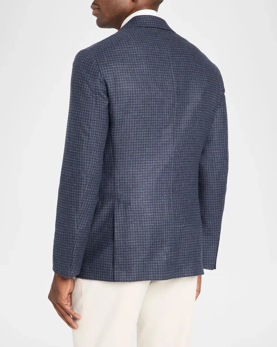 Brunello Cucinelli Men's Wool-Cashmere Houndstooth Suit Jacket | Thumbnail 3 Brunello Cucinelli Men's Wool-Cashmere Houndstooth Suit Jacket | Thumbnail 3