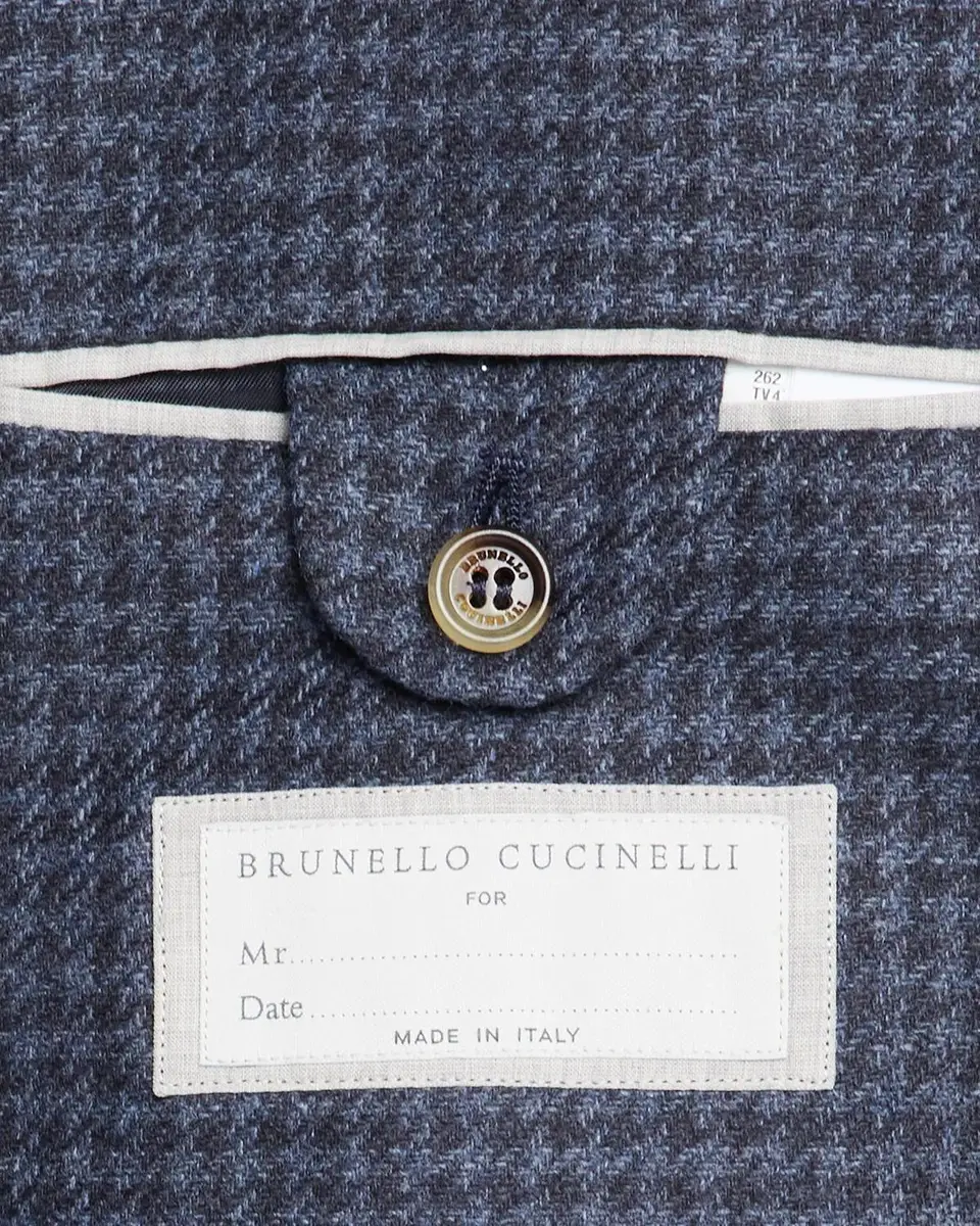 Brunello Cucinelli Men's Wool-Cashmere Houndstooth Suit Jacket | Thumbnail 6 Brunello Cucinelli Men's Wool-Cashmere Houndstooth Suit Jacket | Thumbnail 6