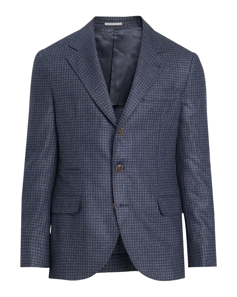 Men's Wool-Cashmere Houndstooth Suit Jacket Men's Wool-Cashmere Houndstooth Suit Jacket