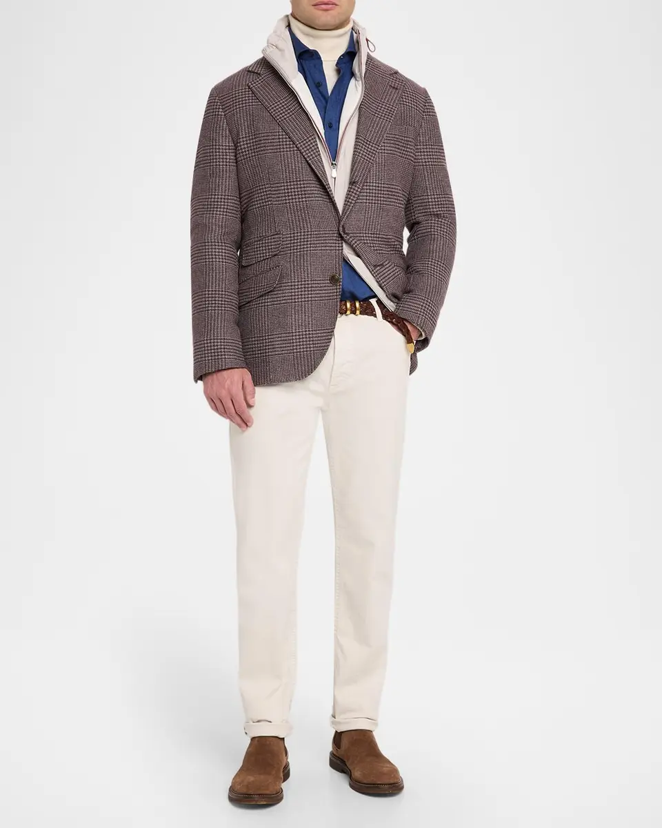 Brunello Cucinelli Men's Classic Fit Button-Down Shirt | Thumbnail 2