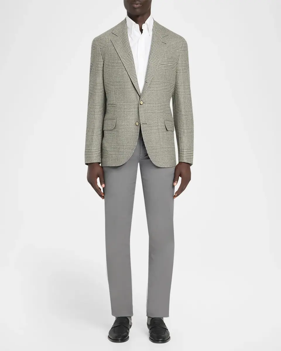 Brunello Cucinelli Men's Glen Plaid Single-Breasted Sport Coat | Thumbnail 2 Brunello Cucinelli Men's Glen Plaid Single-Breasted Sport Coat | Thumbnail 2