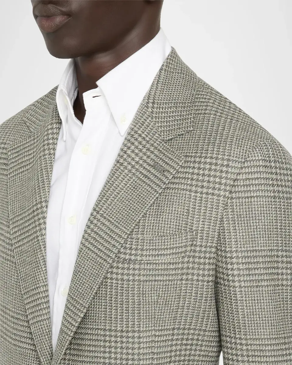 Brunello Cucinelli Men's Glen Plaid Single-Breasted Sport Coat | Thumbnail 5 Brunello Cucinelli Men's Glen Plaid Single-Breasted Sport Coat | Thumbnail 5