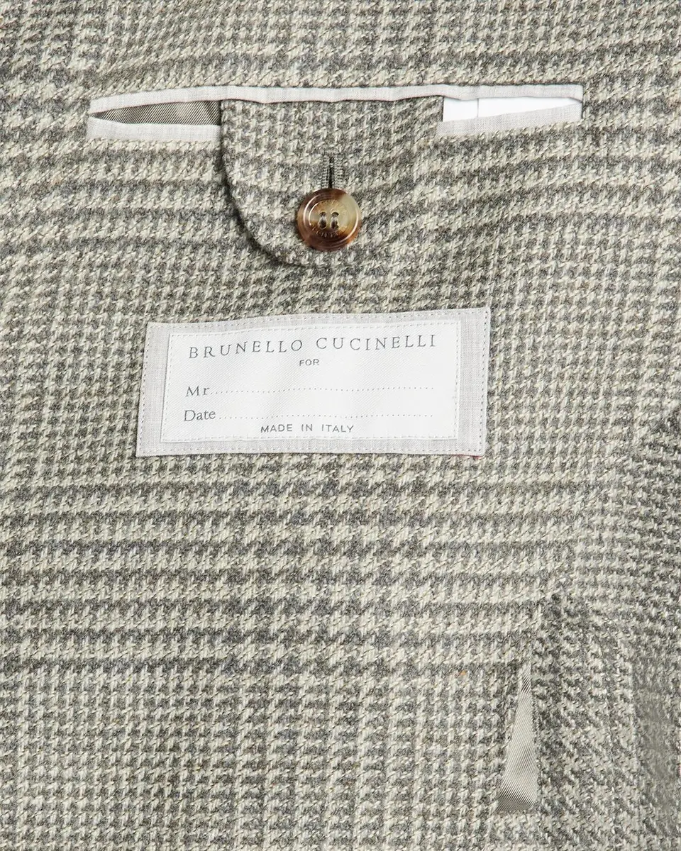 Brunello Cucinelli Men's Glen Plaid Single-Breasted Sport Coat | Thumbnail 6 Brunello Cucinelli Men's Glen Plaid Single-Breasted Sport Coat | Thumbnail 6
