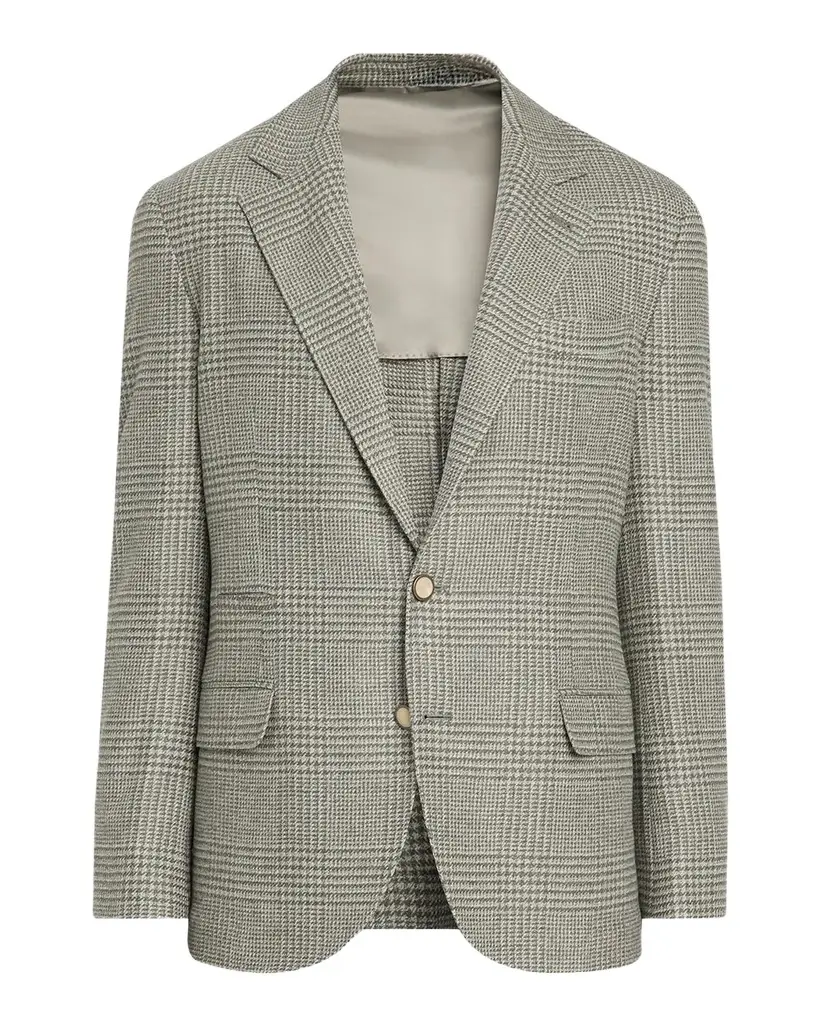 Brunello Cucinelli Men's Glen Plaid Single-Breasted Sport Coat