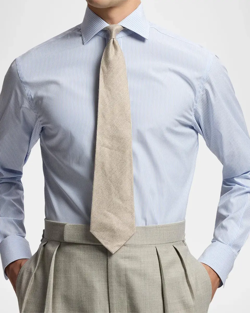 Ralph Lauren Men's Woven Silk-Linen Tie | Thumbnail 3 Ralph Lauren Men's Woven Silk-Linen Tie | Thumbnail 3