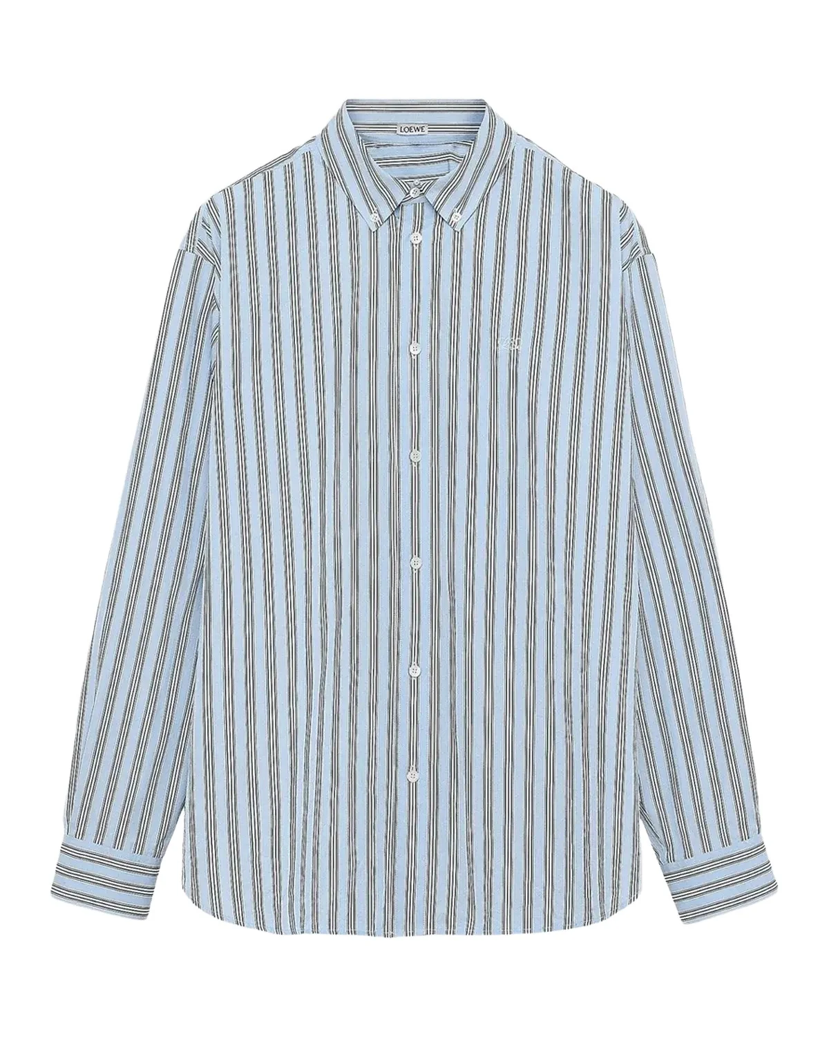 Loewe Men's Multi-Stripe Poplin Button-Down Shirt