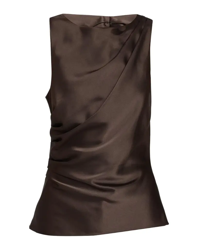 Sasha Draped Satin Top