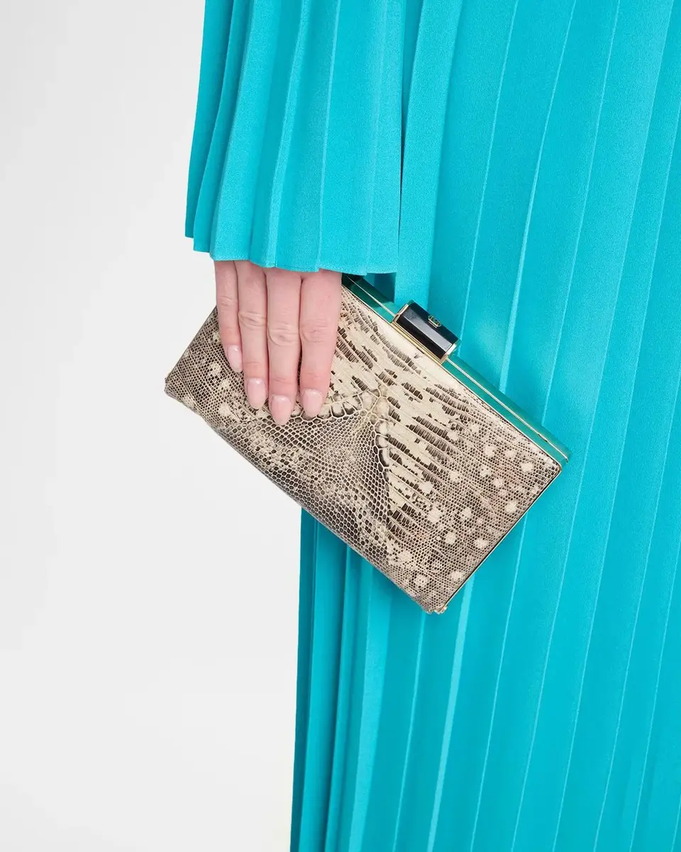 Valentino Garavani Secrets Snakeskin Clutch Bag | Thumbnail 2 Valentino Garavani Secrets Snakeskin Clutch Bag | Thumbnail 2