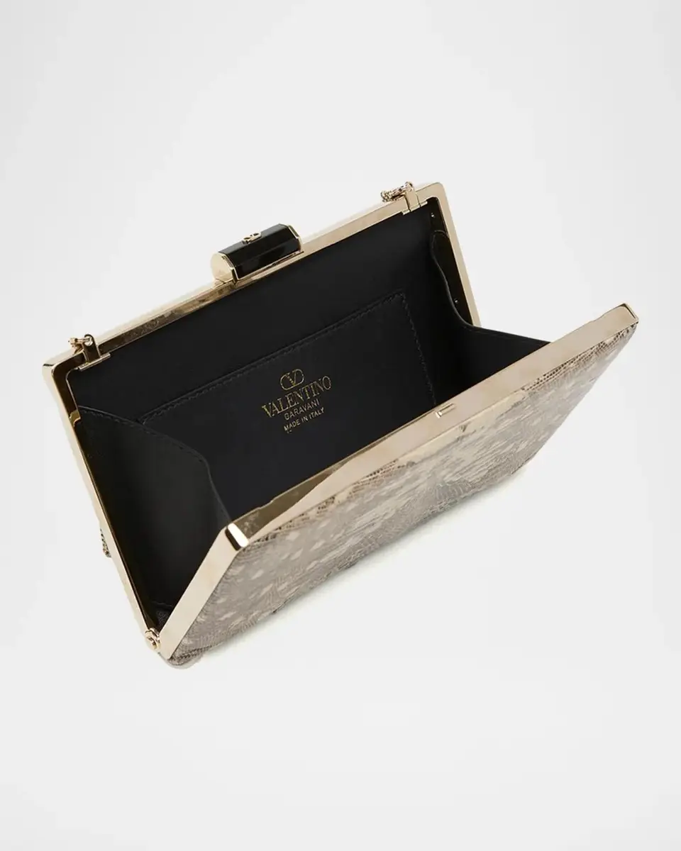 Valentino Garavani Secrets Snakeskin Clutch Bag | Thumbnail 4 Valentino Garavani Secrets Snakeskin Clutch Bag | Thumbnail 4