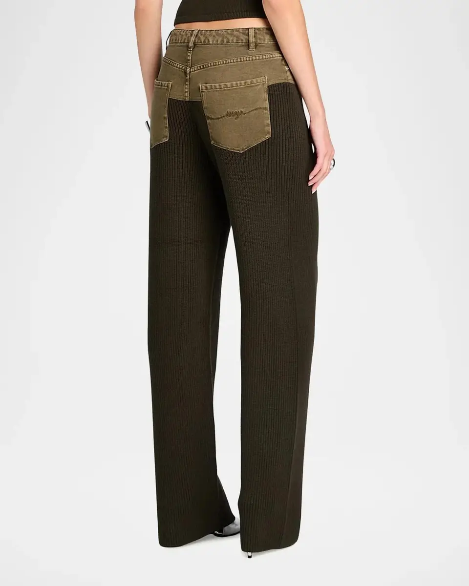 SEROYA Chani Ribbed Straight-Leg Pants | Thumbnail 3 SEROYA Chani Ribbed Straight-Leg Pants | Thumbnail 3
