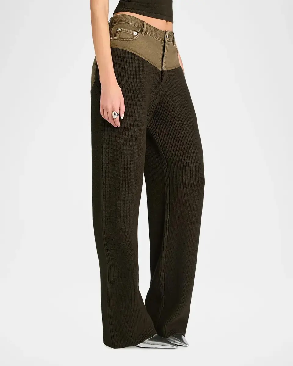 SEROYA Chani Ribbed Straight-Leg Pants | Thumbnail 6 SEROYA Chani Ribbed Straight-Leg Pants | Thumbnail 6