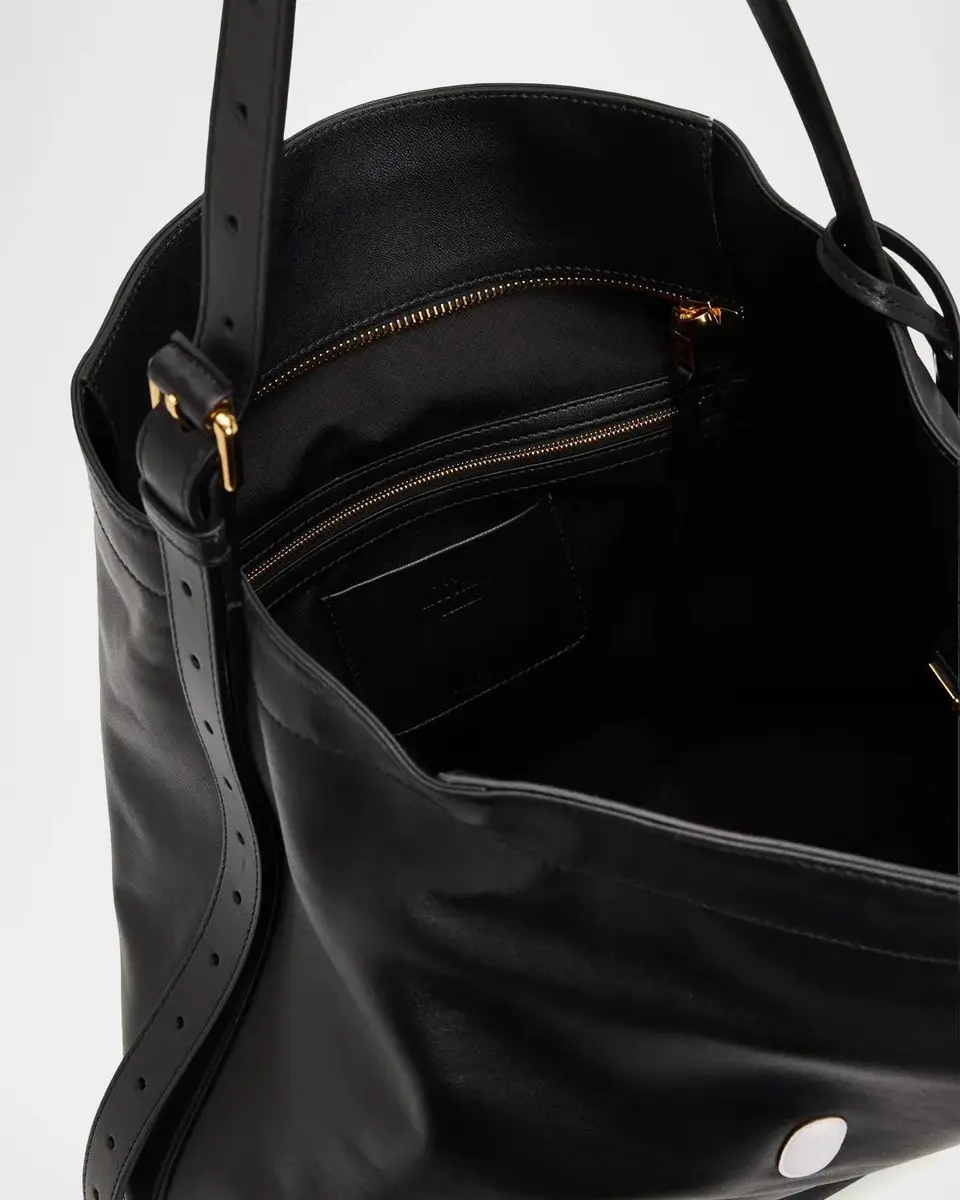 MOSCHINO Men's Smiley Leather Shoulder Bag | Thumbnail 4 MOSCHINO Men's Smiley Leather Shoulder Bag | Thumbnail 4