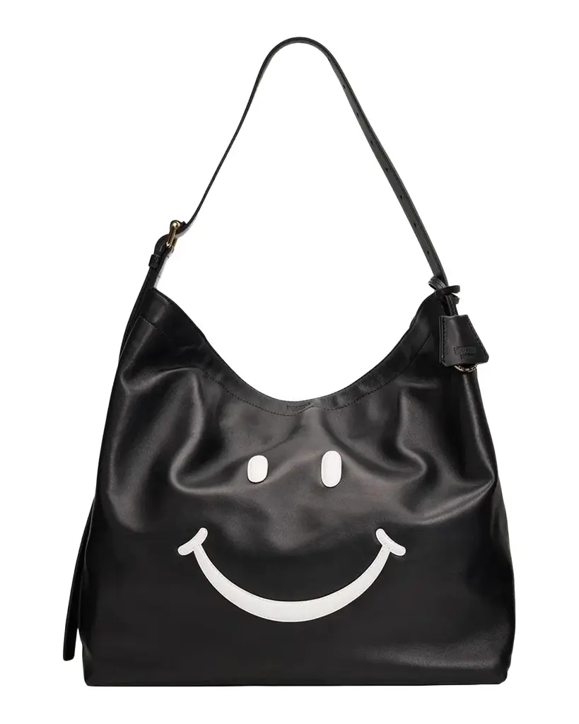 MOSCHINO Men's Smiley Leather Shoulder Bag