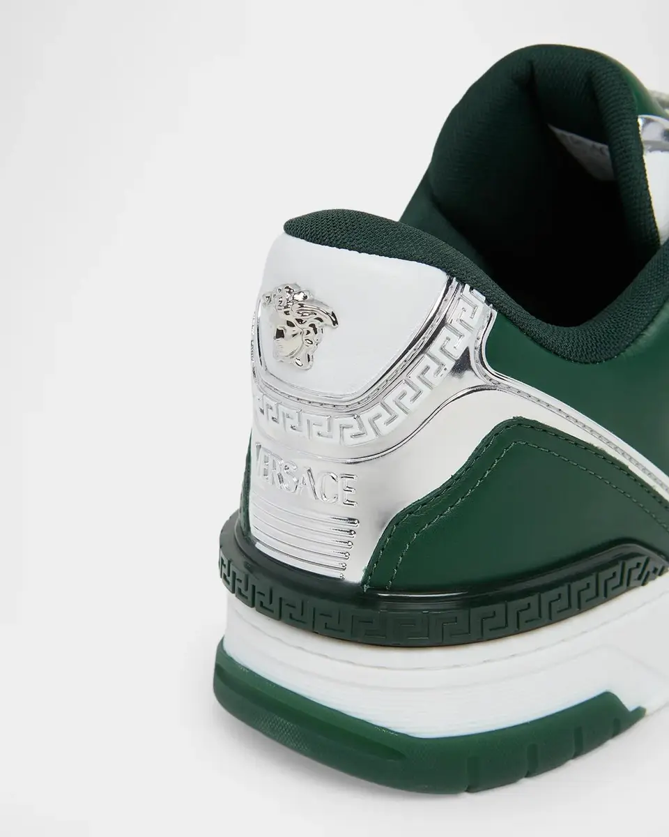 Versace Men's Biggie Basket Metallic Nappa Sneakers | Thumbnail 5 Versace Men's Biggie Basket Metallic Nappa Sneakers | Thumbnail 5