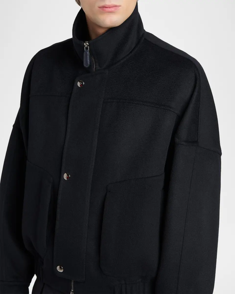 Giorgio Armani Men's Cashmere-Blend Bomber Jacket | Thumbnail 5 Giorgio Armani Men's Cashmere-Blend Bomber Jacket | Thumbnail 5