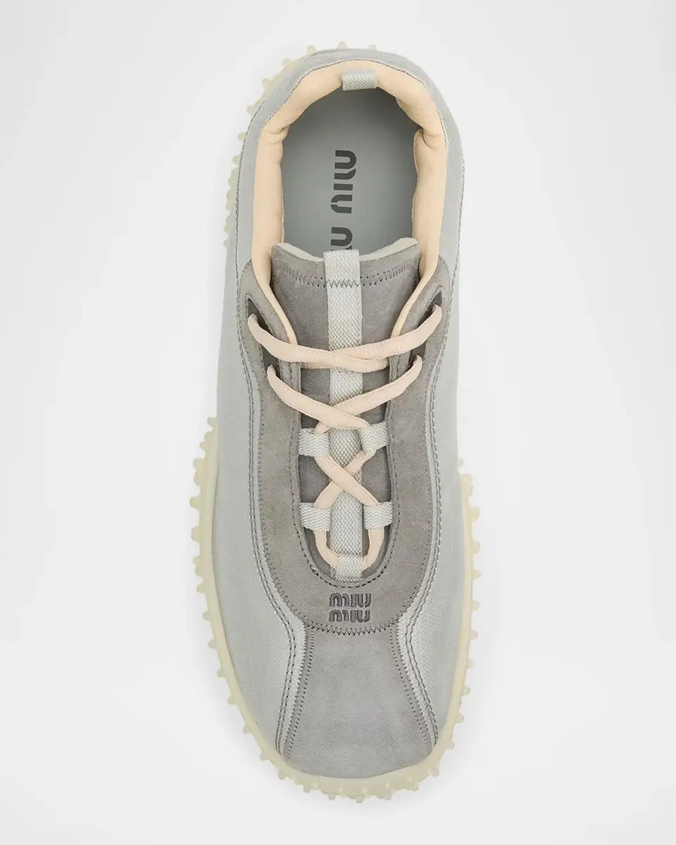 Miu Miu Bubble Metallic Leather Sneakers | Thumbnail 6 Miu Miu Bubble Metallic Leather Sneakers | Thumbnail 6