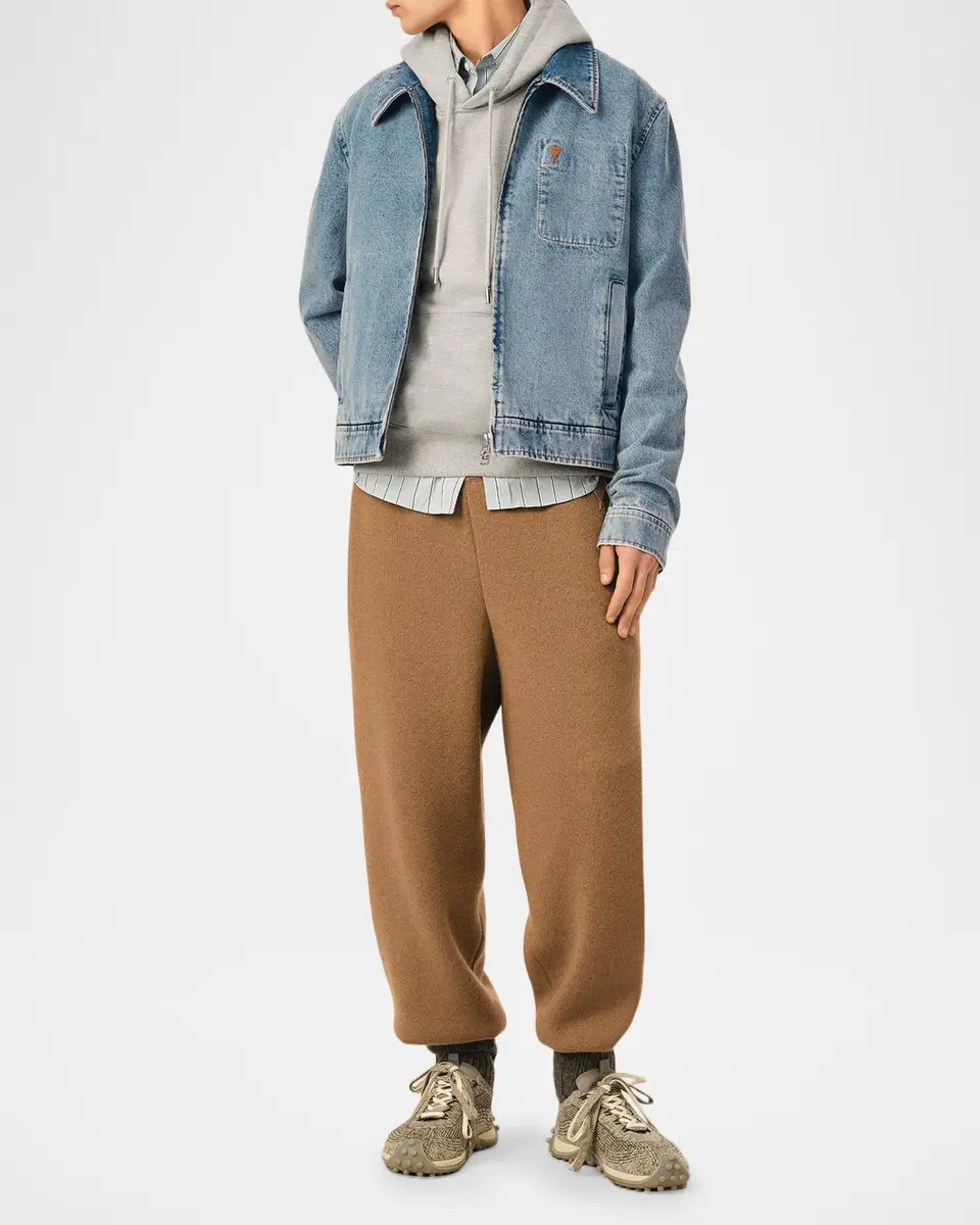 AMI PARIS Men's Ami De Coeur Zipped Jacket | Thumbnail 2
