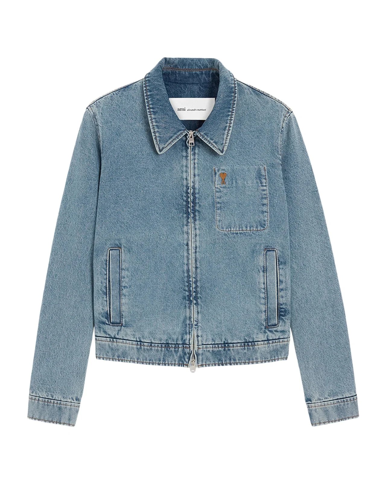 AMI PARIS Men's Ami De Coeur Zipped Jacket