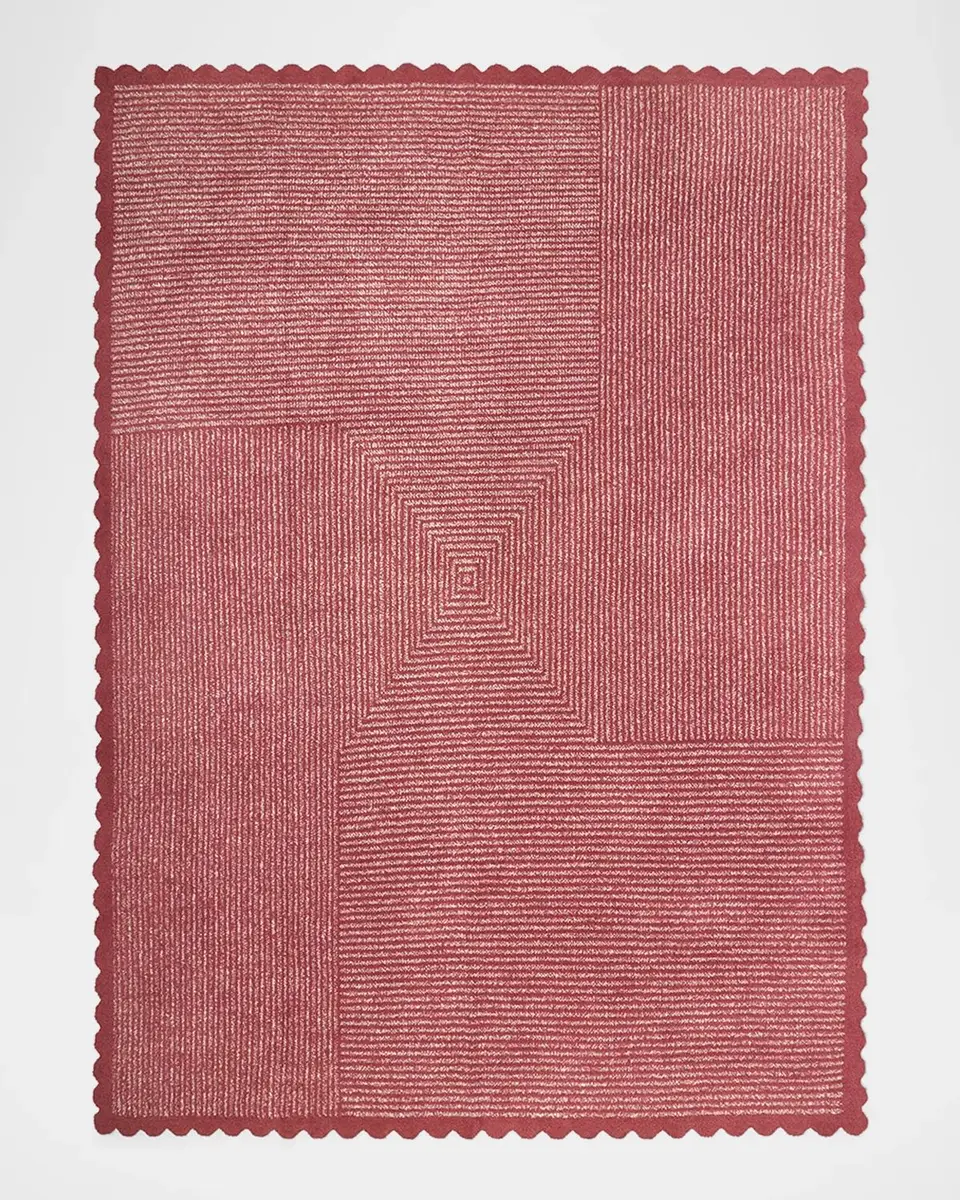 Barefoot Dreams CozyChic Scallop Stripe Throw, 54" x 72" | Thumbnail 2 Barefoot Dreams CozyChic Scallop Stripe Throw, 54" x 72" | Thumbnail 2