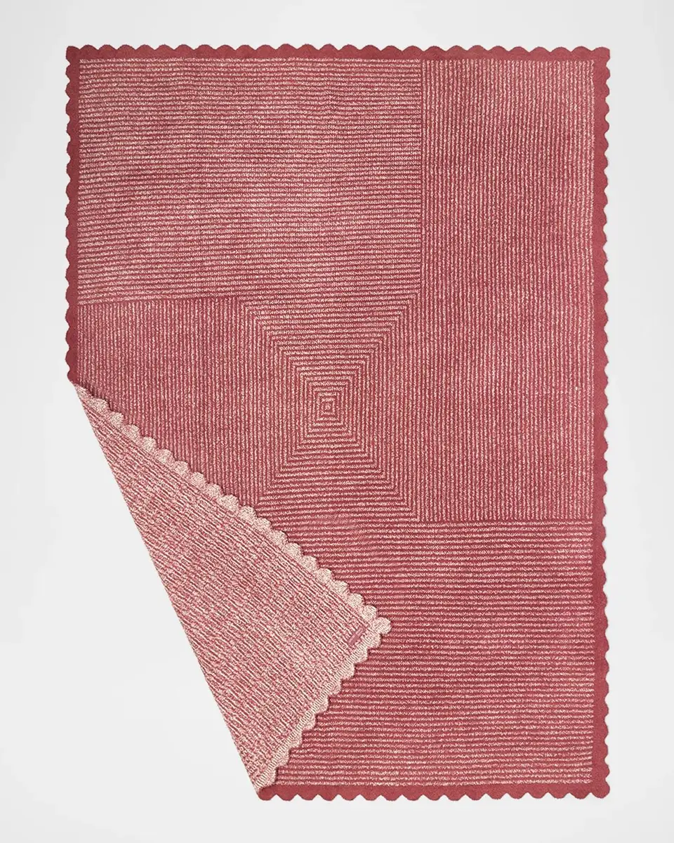 Barefoot Dreams CozyChic Scallop Stripe Throw, 54" x 72" | Thumbnail 3 Barefoot Dreams CozyChic Scallop Stripe Throw, 54" x 72" | Thumbnail 3