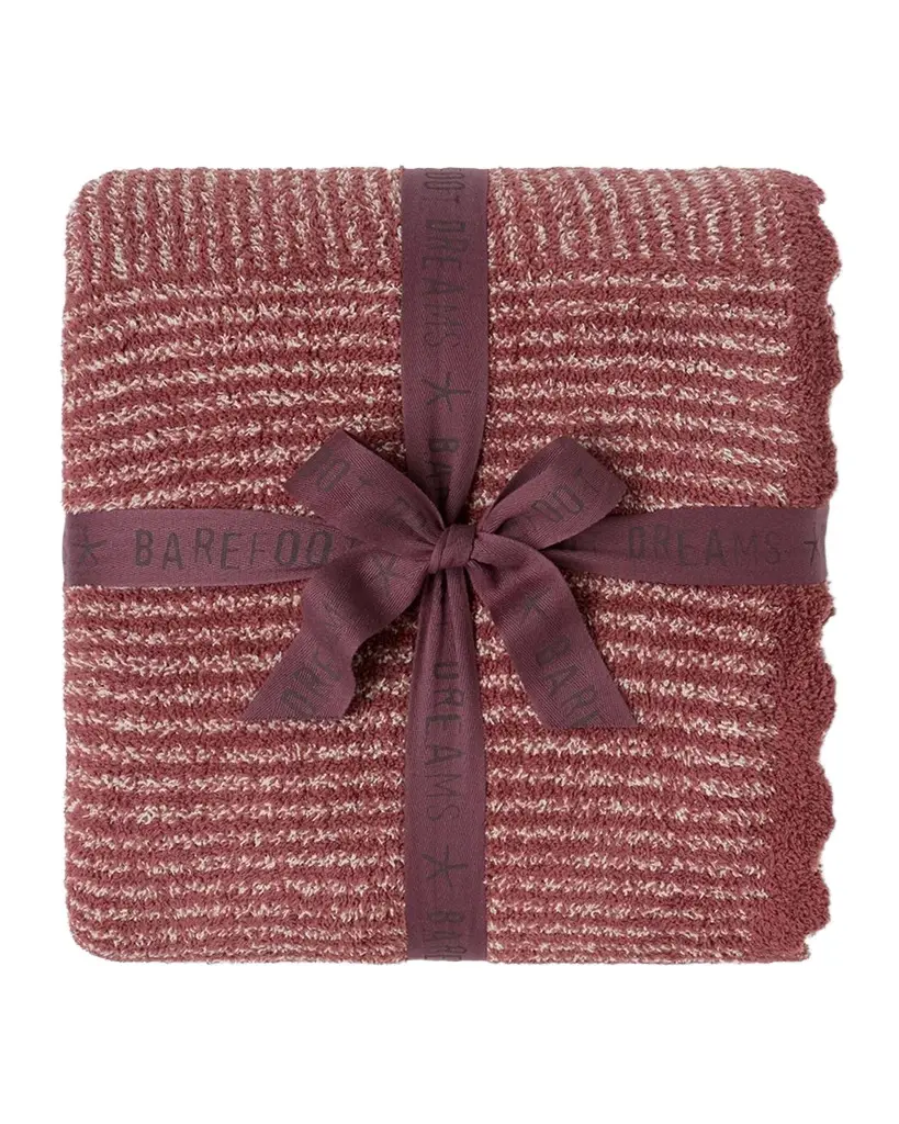 Barefoot Dreams CozyChic Scallop Stripe Throw, 54" x 72"