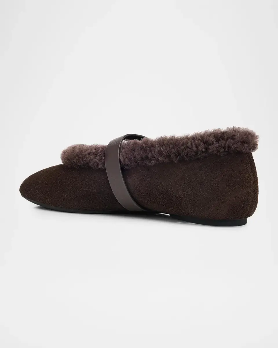 rag & bone Spire Shearling-Lined Suede Mary Jane Ballerina Flats | Thumbnail 2 rag & bone Spire Shearling-Lined Suede Mary Jane Ballerina Flats | Thumbnail 2