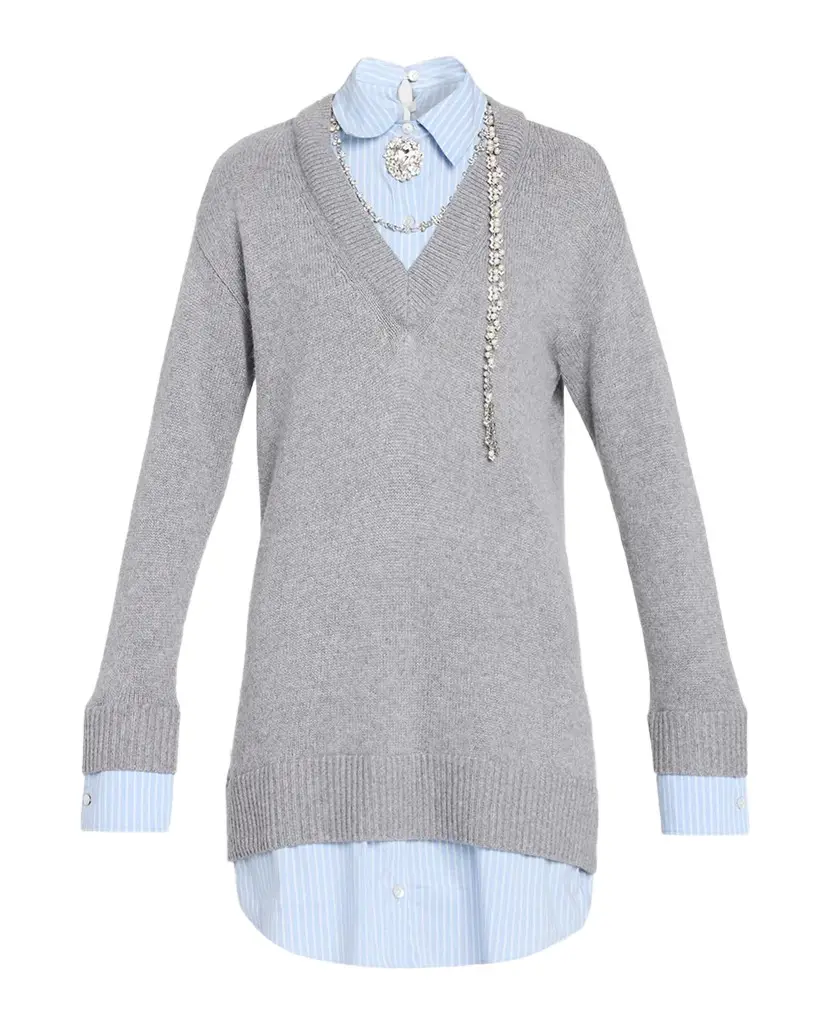 Cinq à Sept Satina Layered Necklace Mini Dress