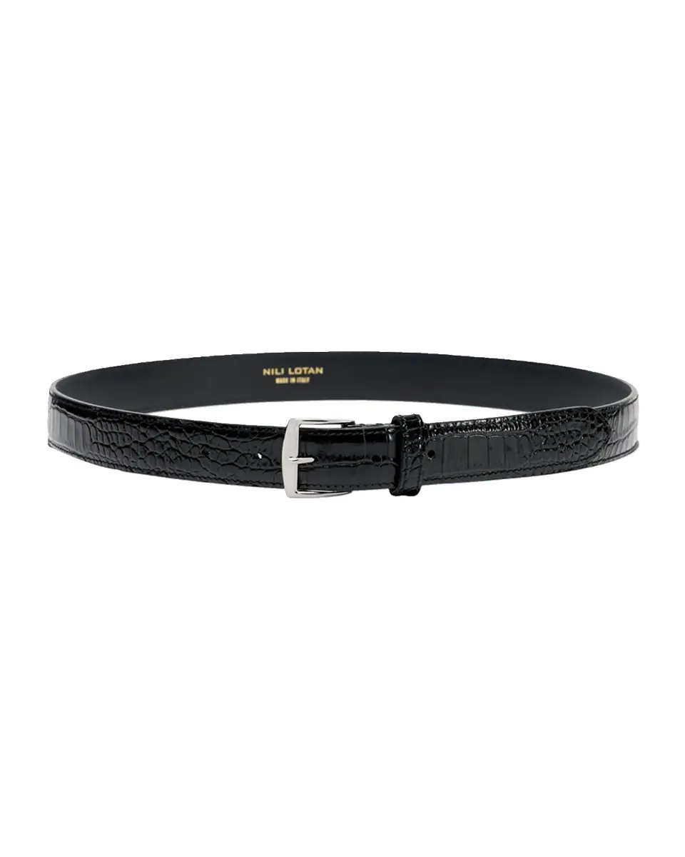 Nili Lotan Sloane Lizard-Embossed Leather Belt | Thumbnail 2 Nili Lotan Sloane Lizard-Embossed Leather Belt | Thumbnail 2