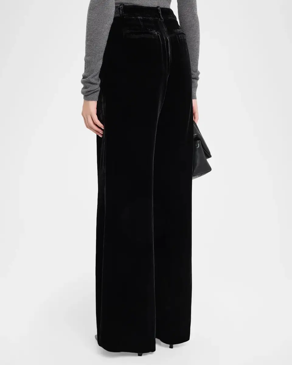 L'Agence Pilar Velvet Wide-Leg Pants | Thumbnail 3 L'Agence Pilar Velvet Wide-Leg Pants | Thumbnail 3