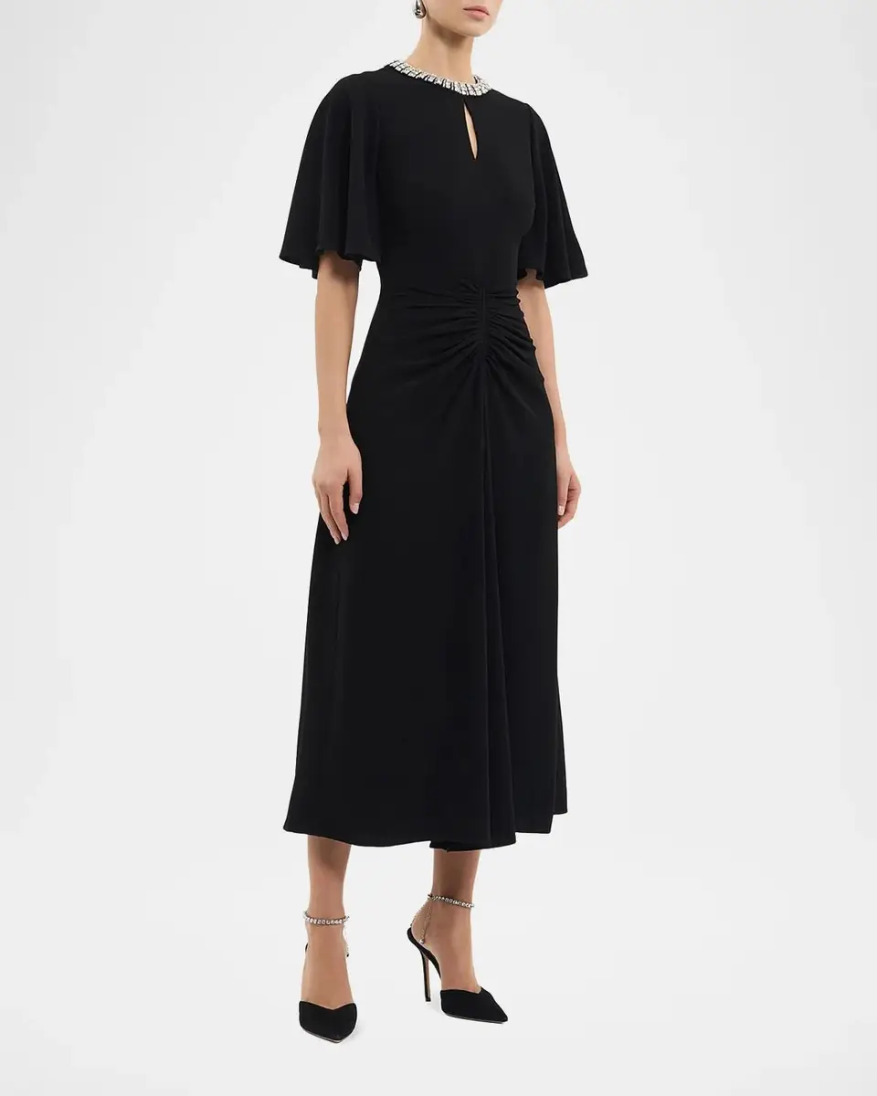 Rebecca Vallance Noemie Crystal-Embellished Midi-Dress | Thumbnail 4 Rebecca Vallance Noemie Crystal-Embellished Midi-Dress | Thumbnail 4