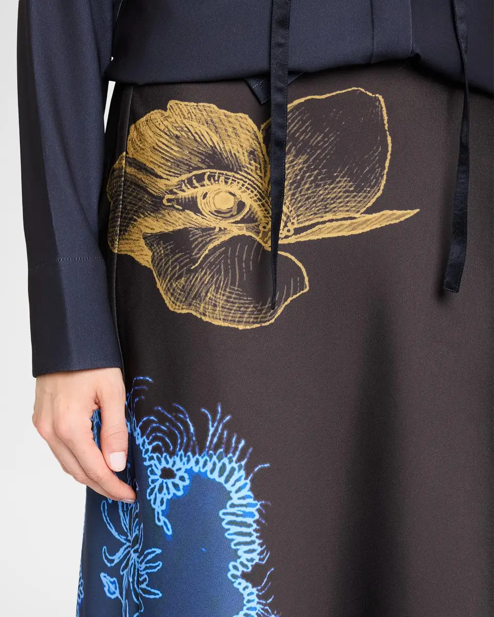 Jason Wu Collection Printed Crepe Satin Bias Midi Skirt | Thumbnail 5 Jason Wu Collection Printed Crepe Satin Bias Midi Skirt | Thumbnail 5