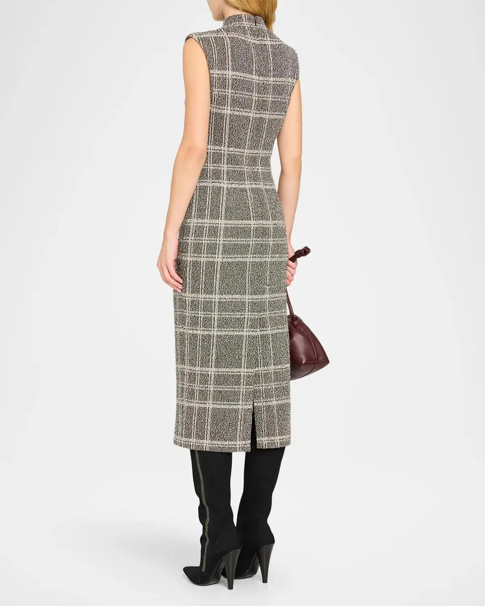 Ramy Brook Georgia Sleeveless Plaid Mock-Neck Midi Dress | Thumbnail 3 Ramy Brook Georgia Sleeveless Plaid Mock-Neck Midi Dress | Thumbnail 3