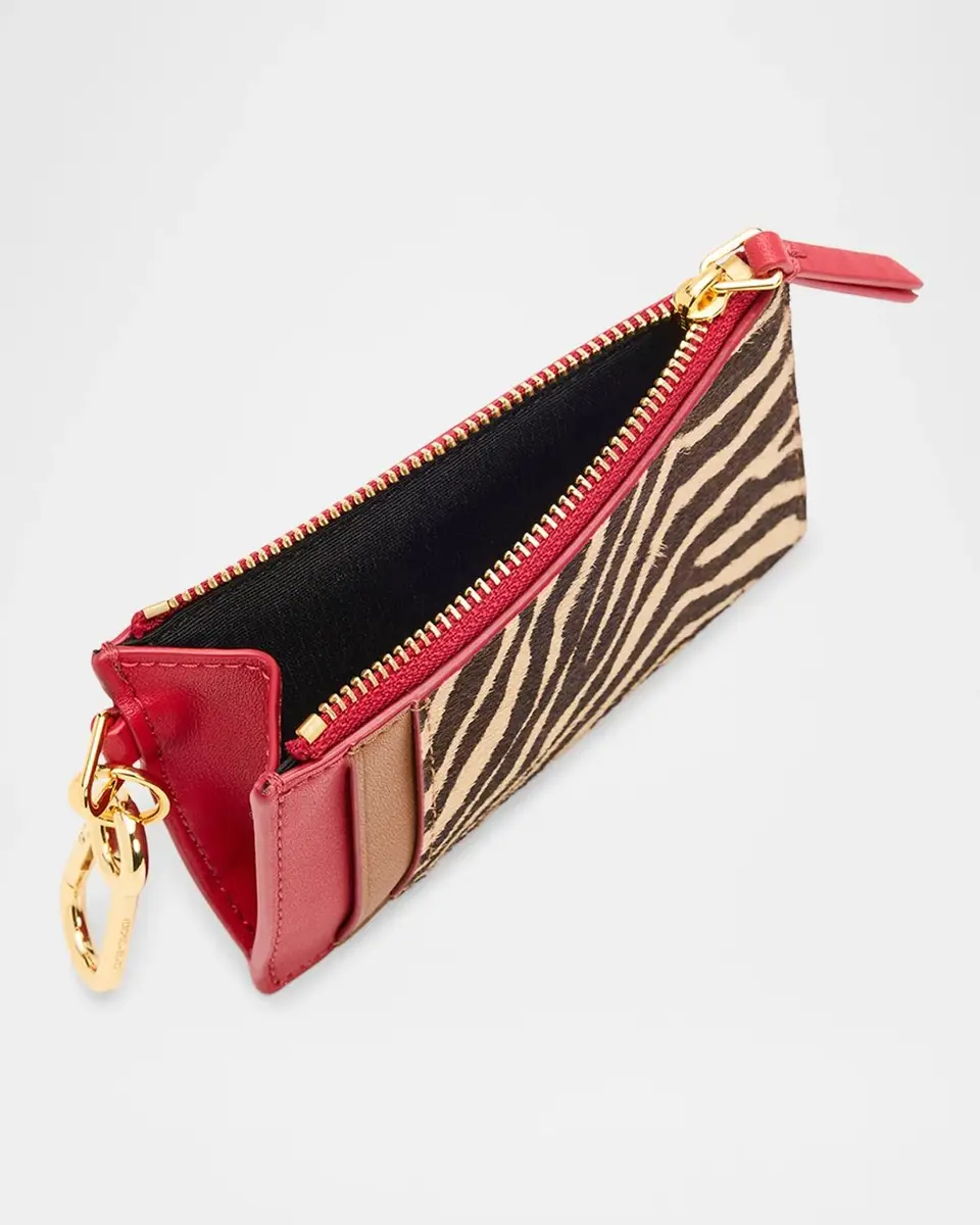 Veronica Beard Ziger Calf Hair Zip Card Holder | Thumbnail 4 Veronica Beard Ziger Calf Hair Zip Card Holder | Thumbnail 4