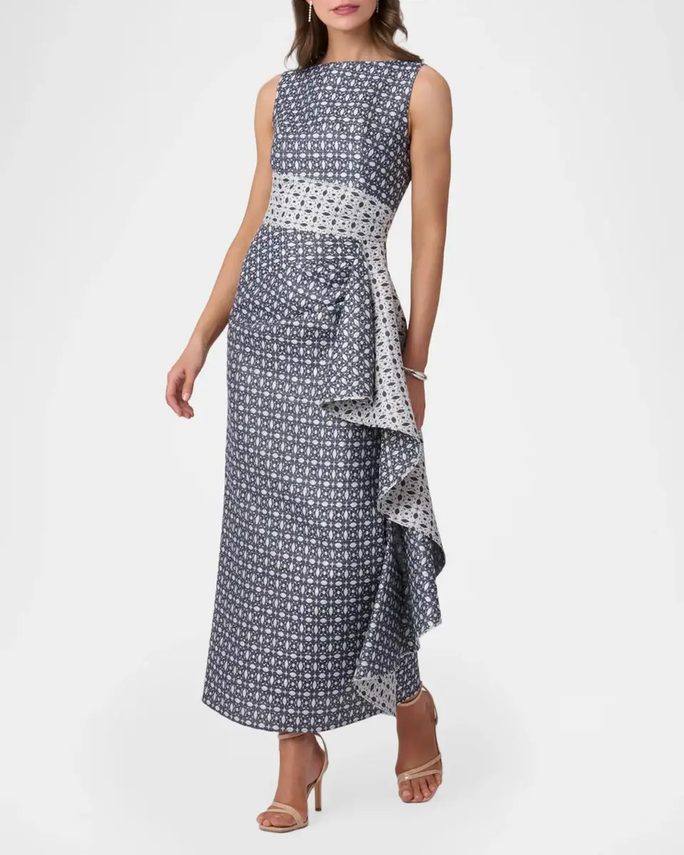 Shoshanna Catherine Draped Jacquard Maxi Dress | Thumbnail 2 Shoshanna Catherine Draped Jacquard Maxi Dress | Thumbnail 2