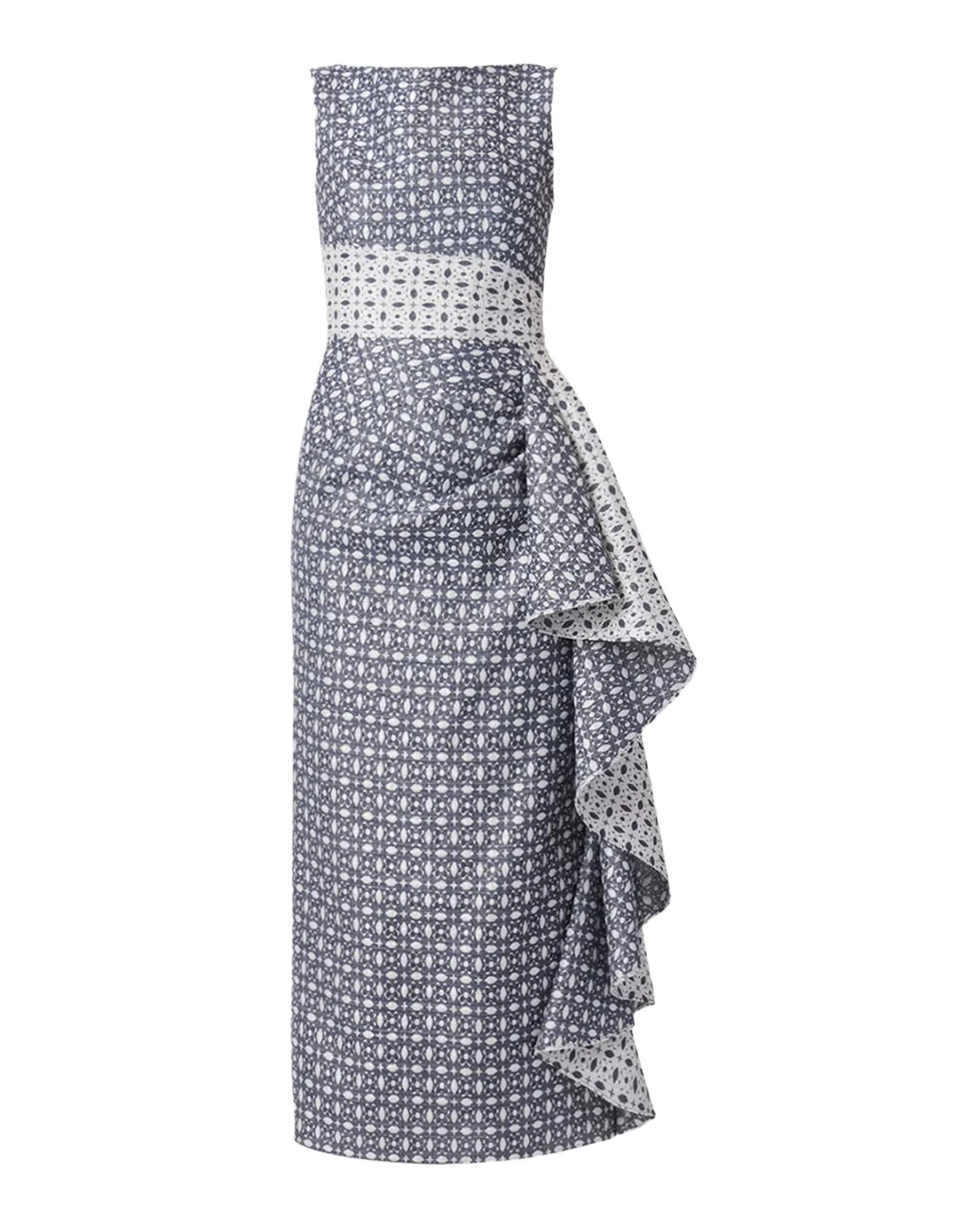 Catherine Draped Jacquard Maxi Dress