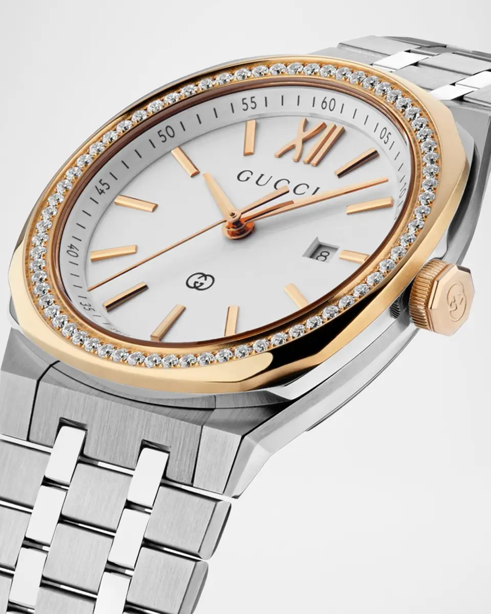 Gucci 25H Diamond Bezel Bracelet Strap Date Watch, 36mm | Thumbnail 4 Gucci 25H Diamond Bezel Bracelet Strap Date Watch, 36mm | Thumbnail 4