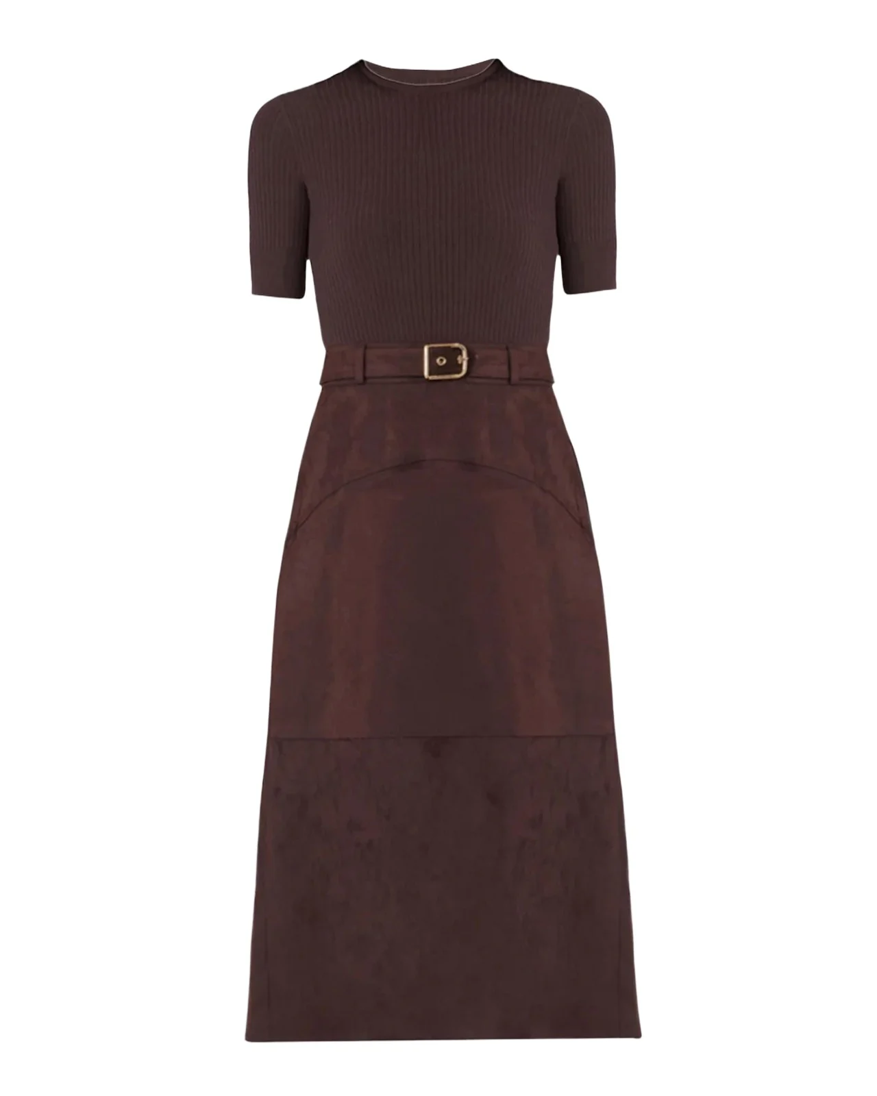 Mimi A-Line Mixed Media Midi Dress Mimi A-Line Mixed Media Midi Dress