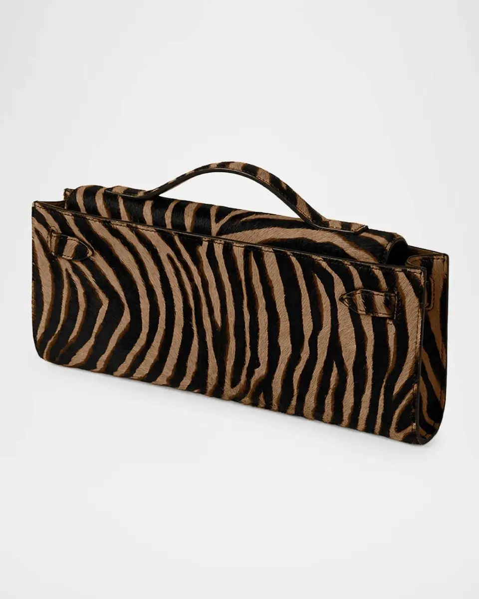 Veronica Beard Dash Ziger-Print Calf Hair Clutch Bag | Thumbnail 2 Veronica Beard Dash Ziger-Print Calf Hair Clutch Bag | Thumbnail 2