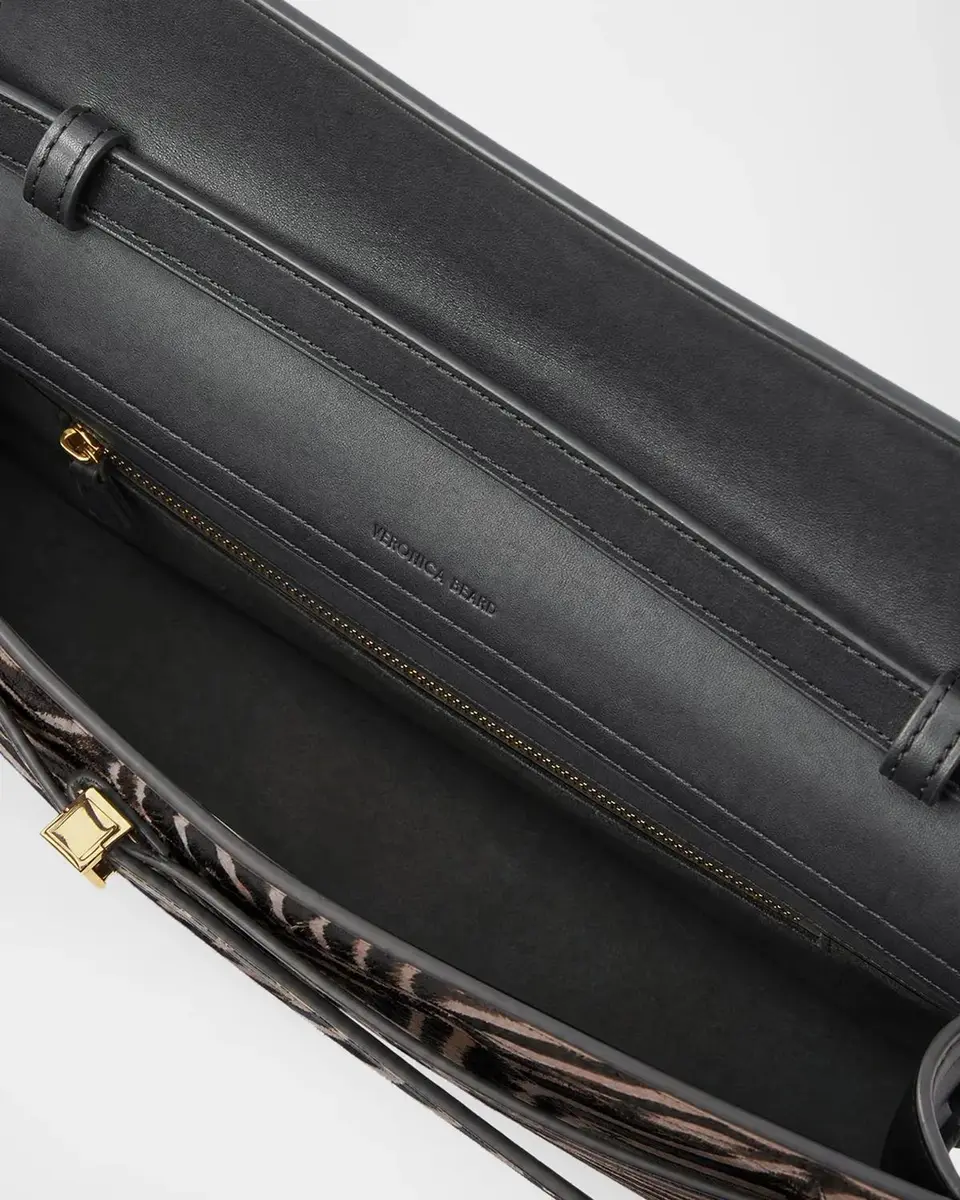 Veronica Beard Dash Ziger-Print Calf Hair Clutch Bag | Thumbnail 3 Veronica Beard Dash Ziger-Print Calf Hair Clutch Bag | Thumbnail 3